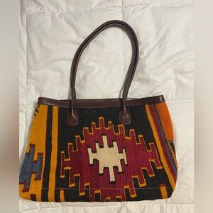 Turkish Handmade Woven Wool Tote Bag